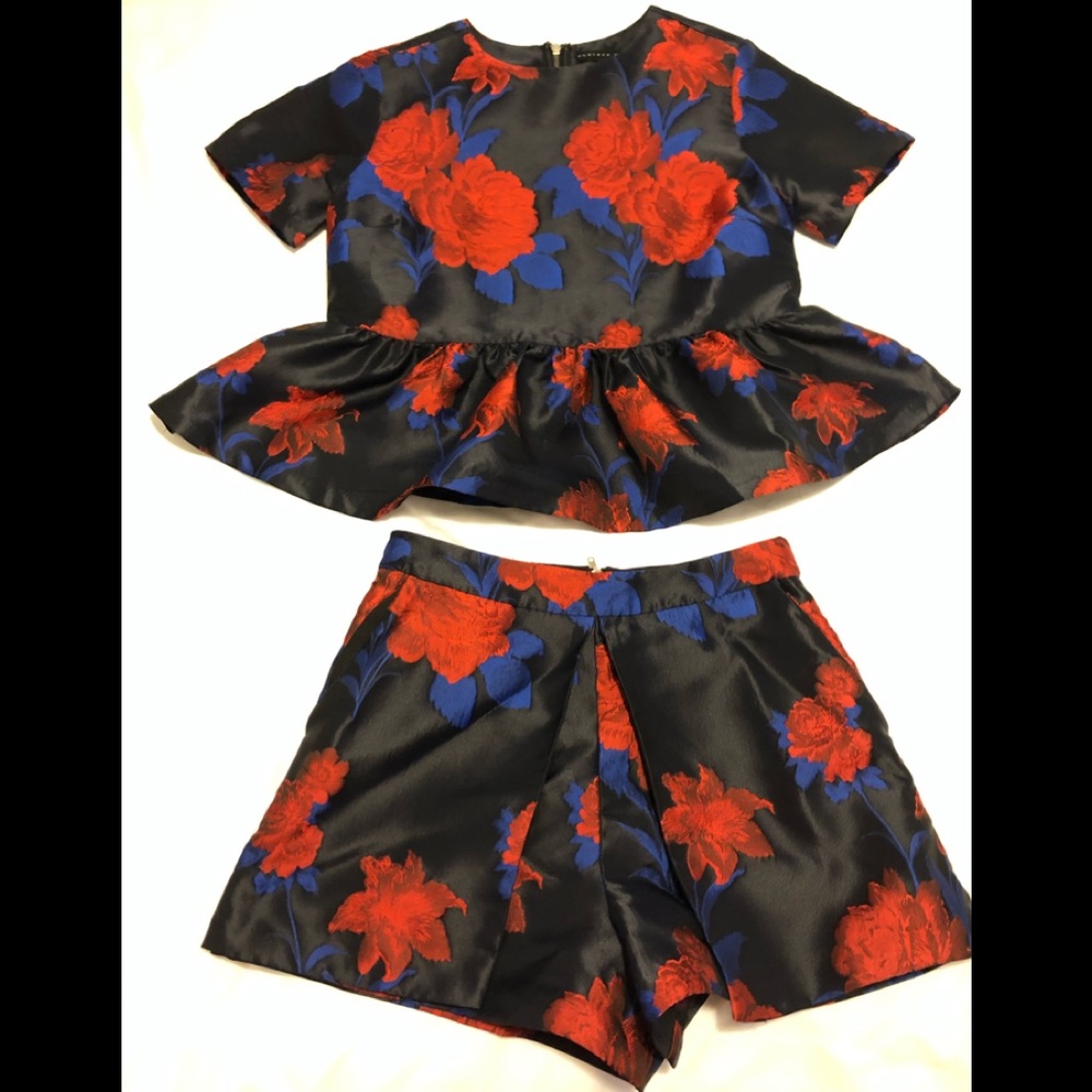 NWOT! Blouse and short matching set
